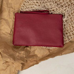 Apple Leather Clutch - Red Berry - NWT